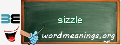 WordMeaning blackboard for sizzle